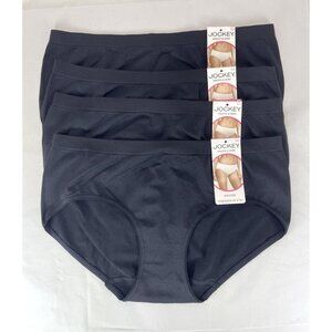 Jockey Womens  Smooth & Shine Hipster Panties Size 6 M Lot of 4 NWT